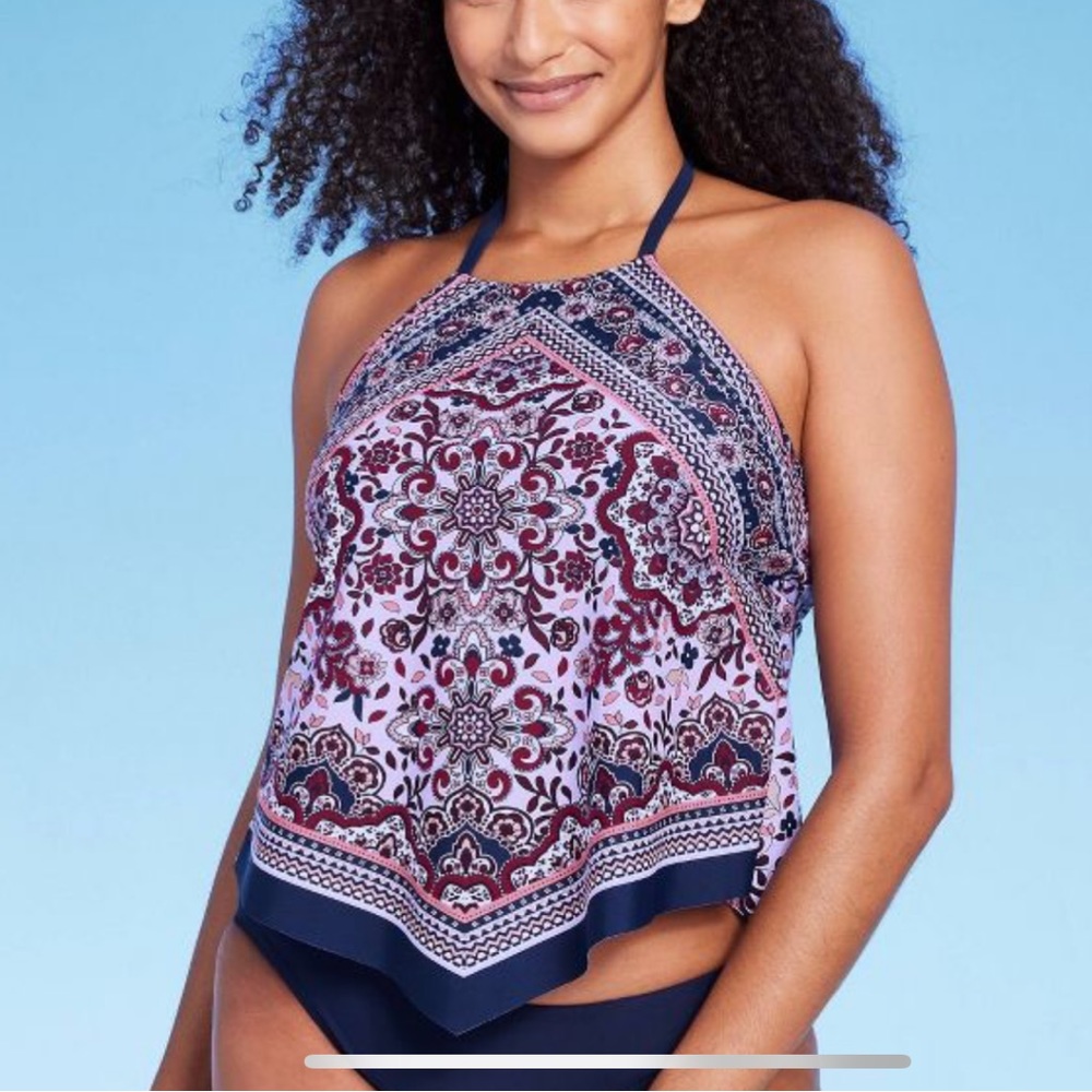 New! Kona Sol High neck tankini top